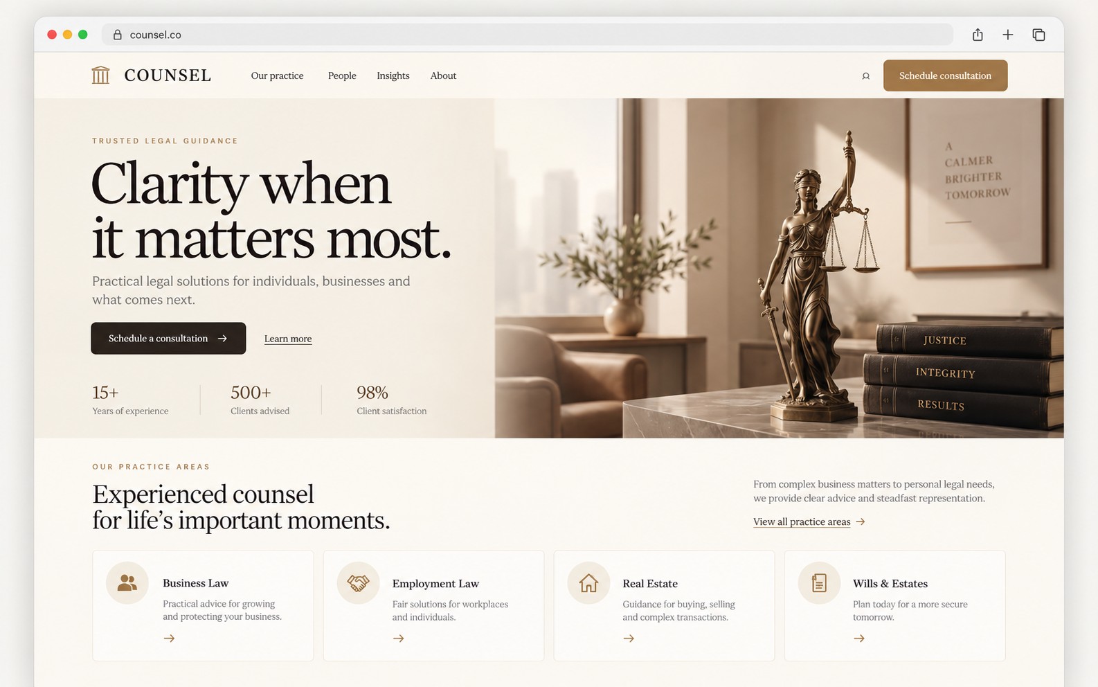 Counsel professional services theme preview